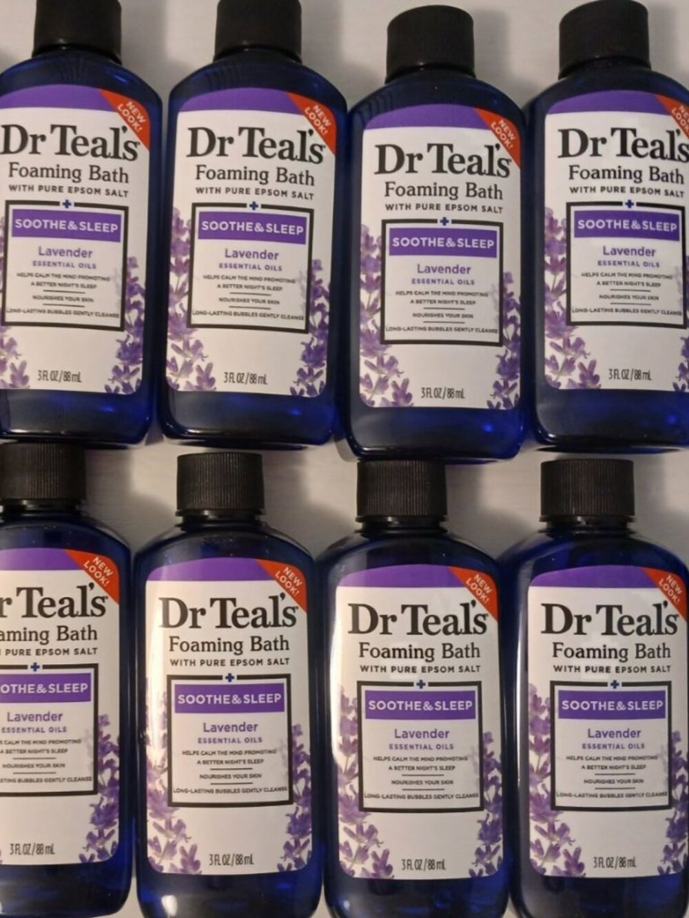 Dr Teals Foaming Bath Soothe & Sleep Lavender 8 Set NEW 3floz